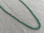 Emerald Necklace with Gold Accents