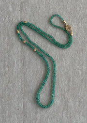 Emerald Necklace with Gold Accents