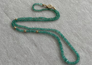 Emerald Necklace with Gold Accents