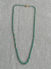 Emerald Necklace with Gold Accents