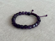 Men's Amethyst Adjustable Bracelet