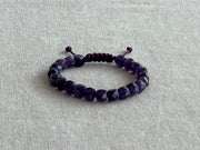 Men's Amethyst Adjustable Bracelet