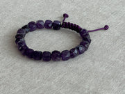 Men's Amethyst Adjustable Bracelet