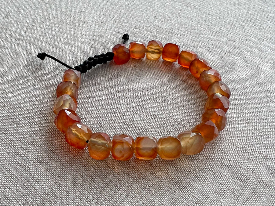 Men's Carnelian Adjustable Bracelet