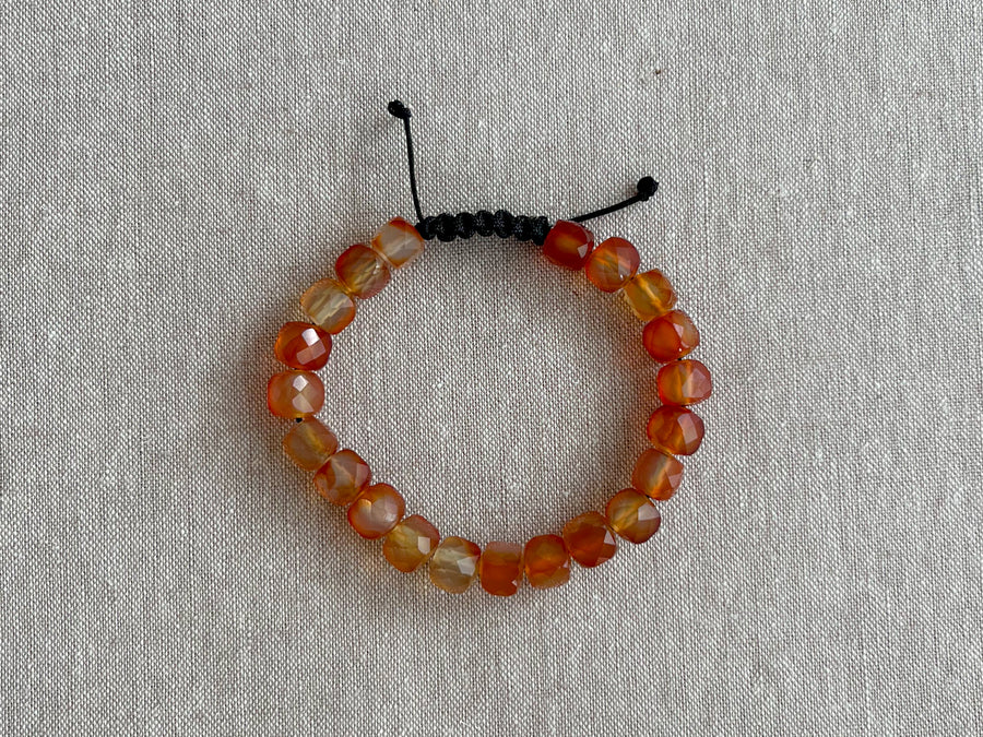 Men's Carnelian Adjustable Bracelet
