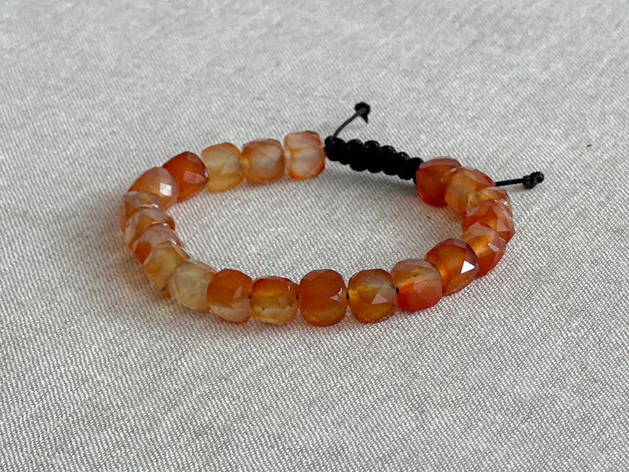 Men's Carnelian Adjustable Bracelet