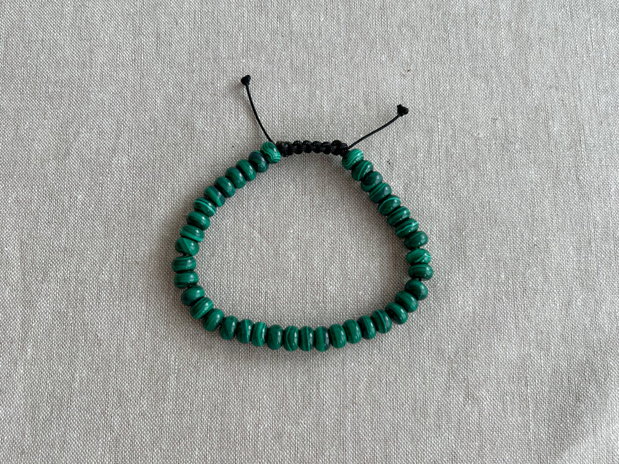 Men's Malachite Adjustable Bracelet