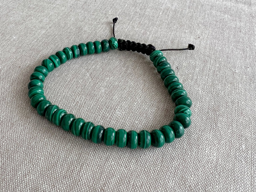 Men's Malachite Adjustable Bracelet