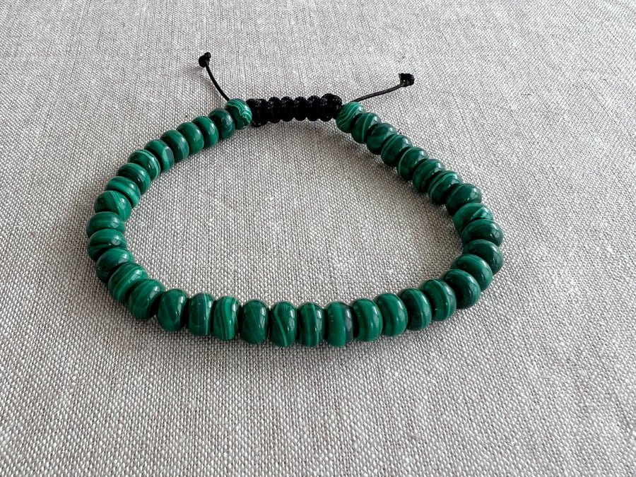 Men's Malachite Adjustable Bracelet
