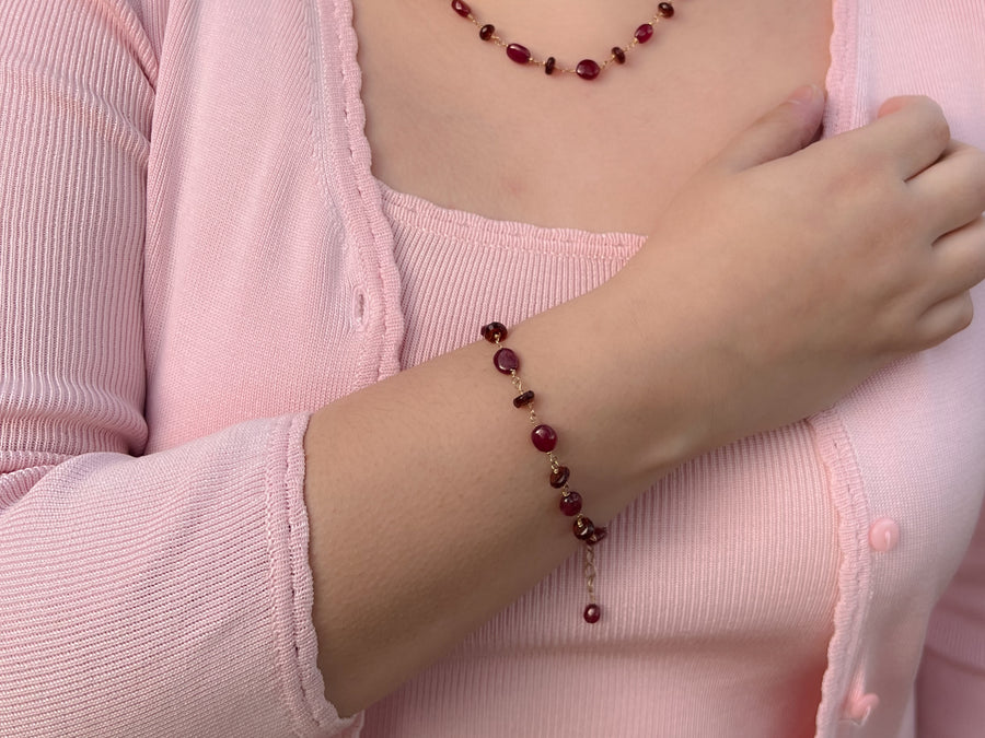 Ruby and Garnet Bracelet