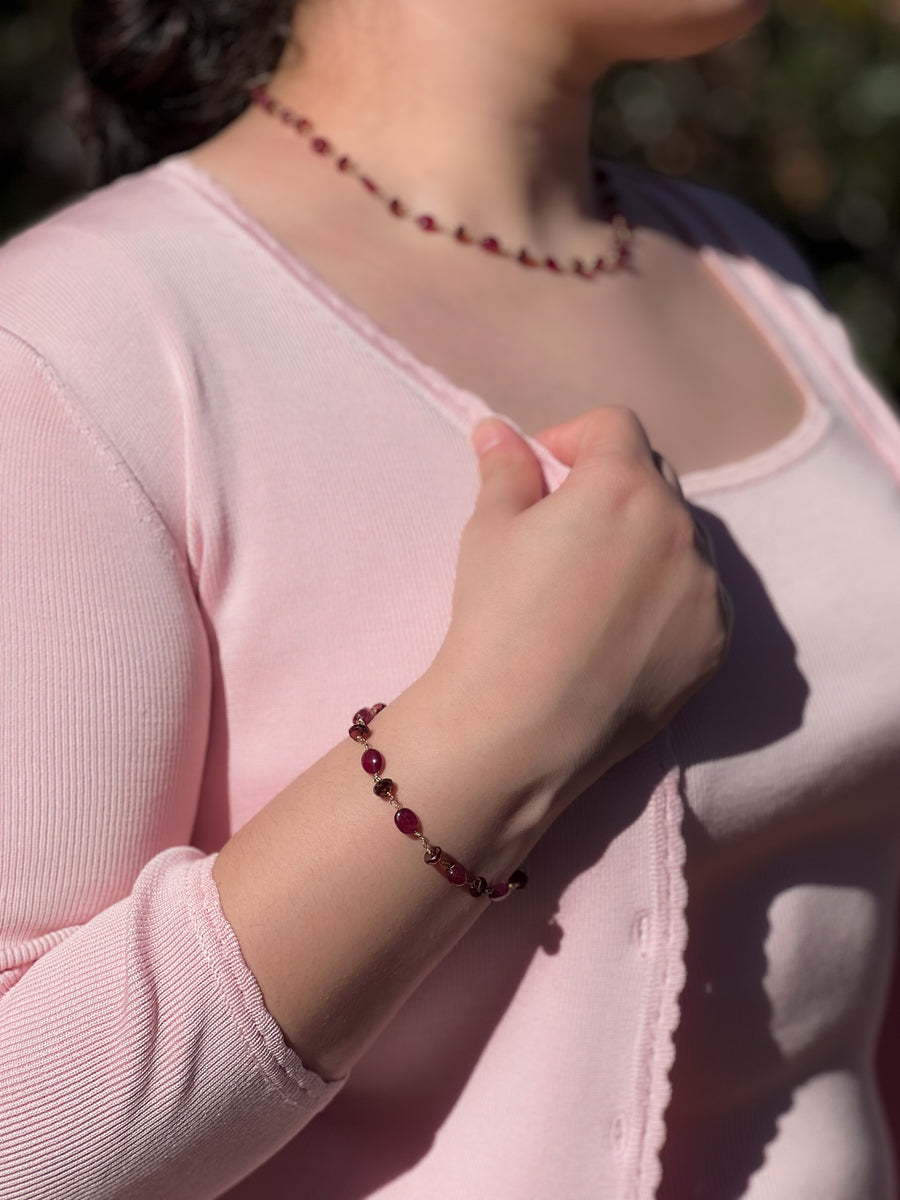 Ruby and Garnet Bracelet