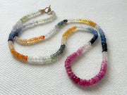 Multi-Colored Sapphire Necklace, AAA+