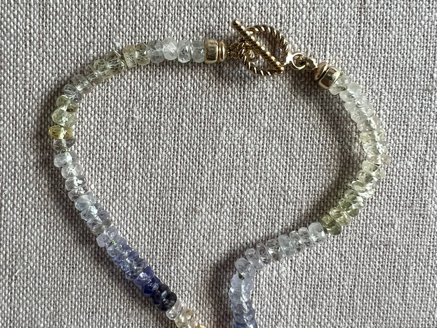Multi-Colored Sapphire Necklace, AAA+