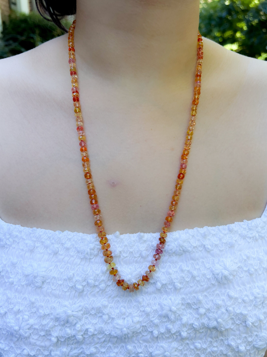 Sapphire Necklace, Padparascha Sapphires