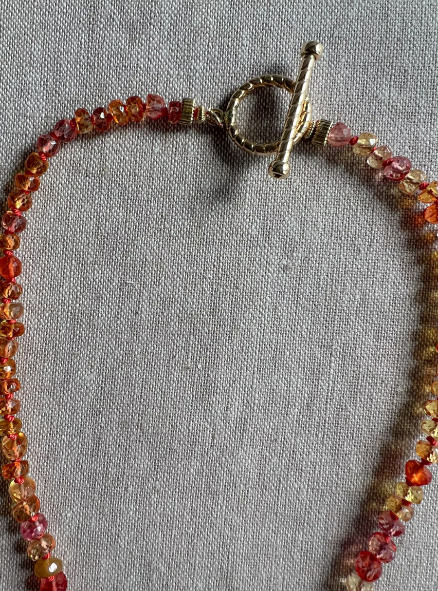 Sapphire Necklace, Padparascha Sapphires