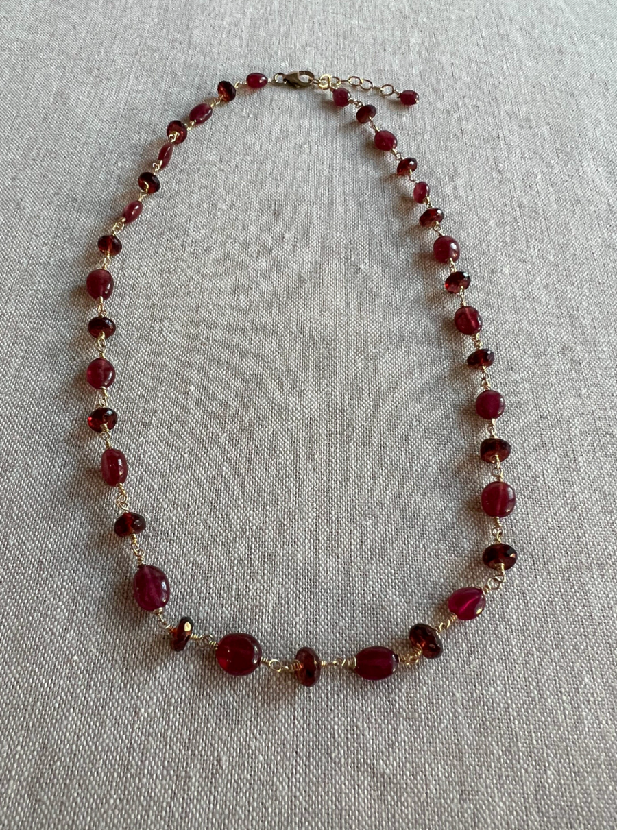 Ruby and Garnet Necklace