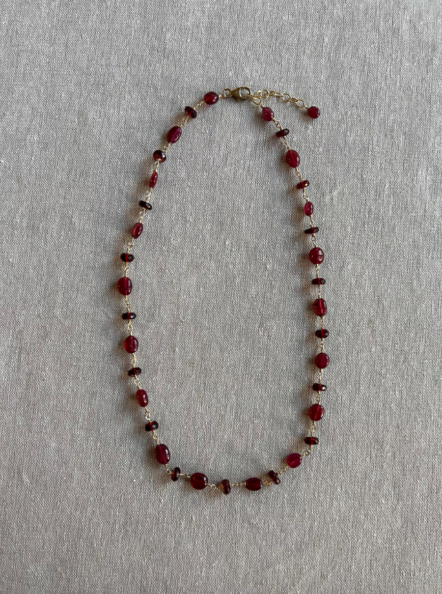 Ruby and Garnet Necklace