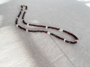 Garnet and Herkimer Diamond Necklace