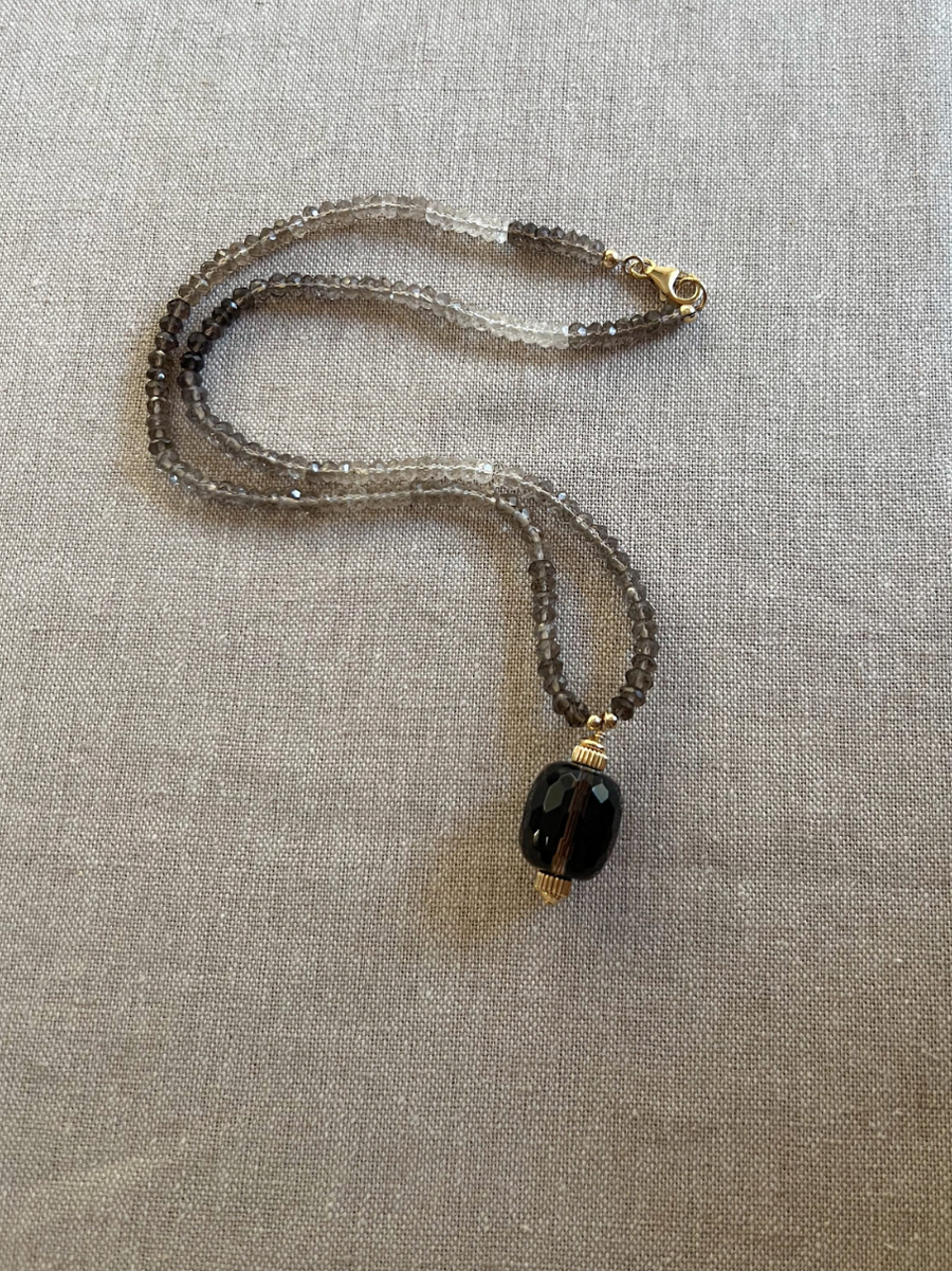 Smoky Quartz Necklace with Smoky Quartz Pendant