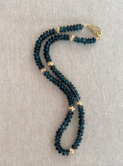 London Blue Topaz Necklace with Gold Accents