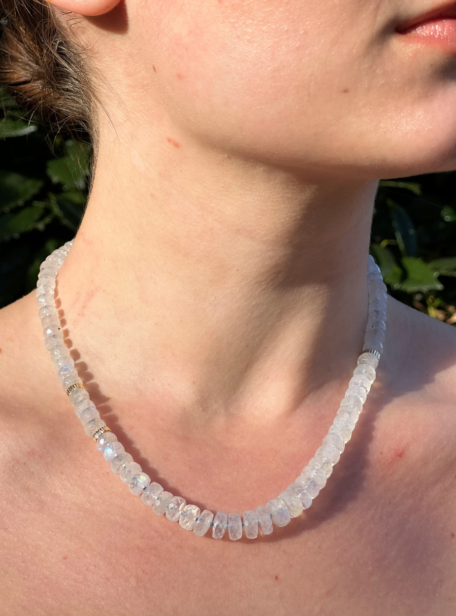 Rainbow Moonstone Necklace