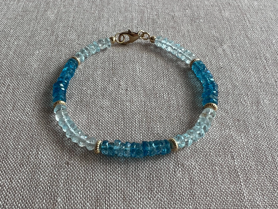Blue Topaz Segments Bracelet