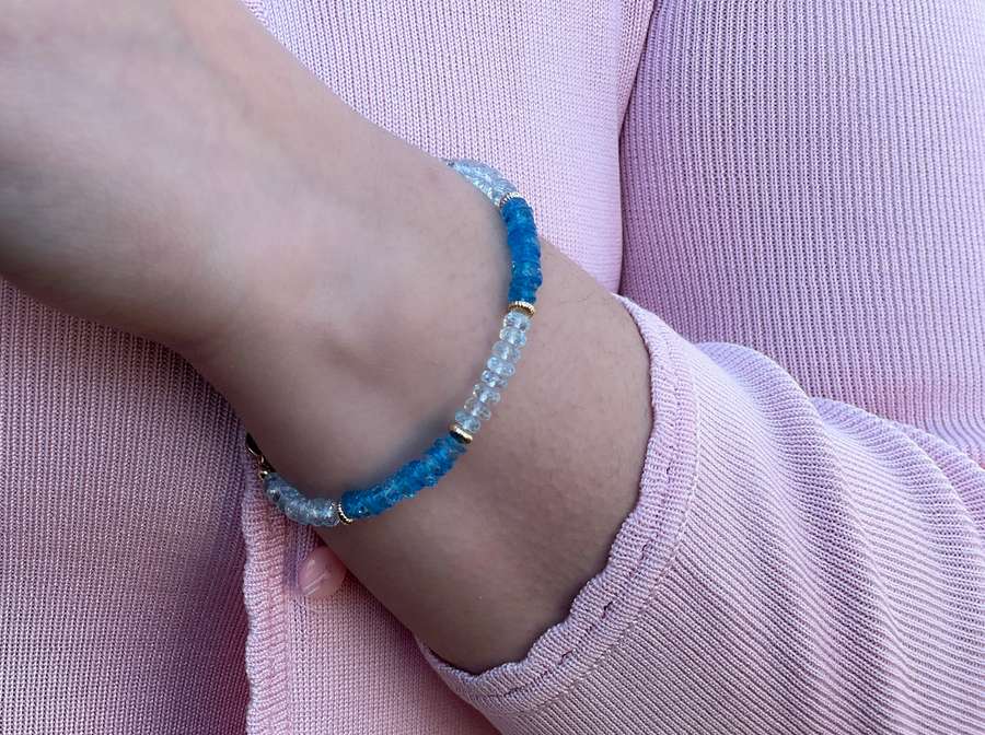 Blue Topaz Segments Bracelet