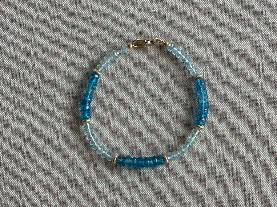 Blue Topaz Segments Bracelet