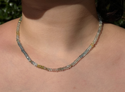 Aquamarine Necklace with Gold Accents