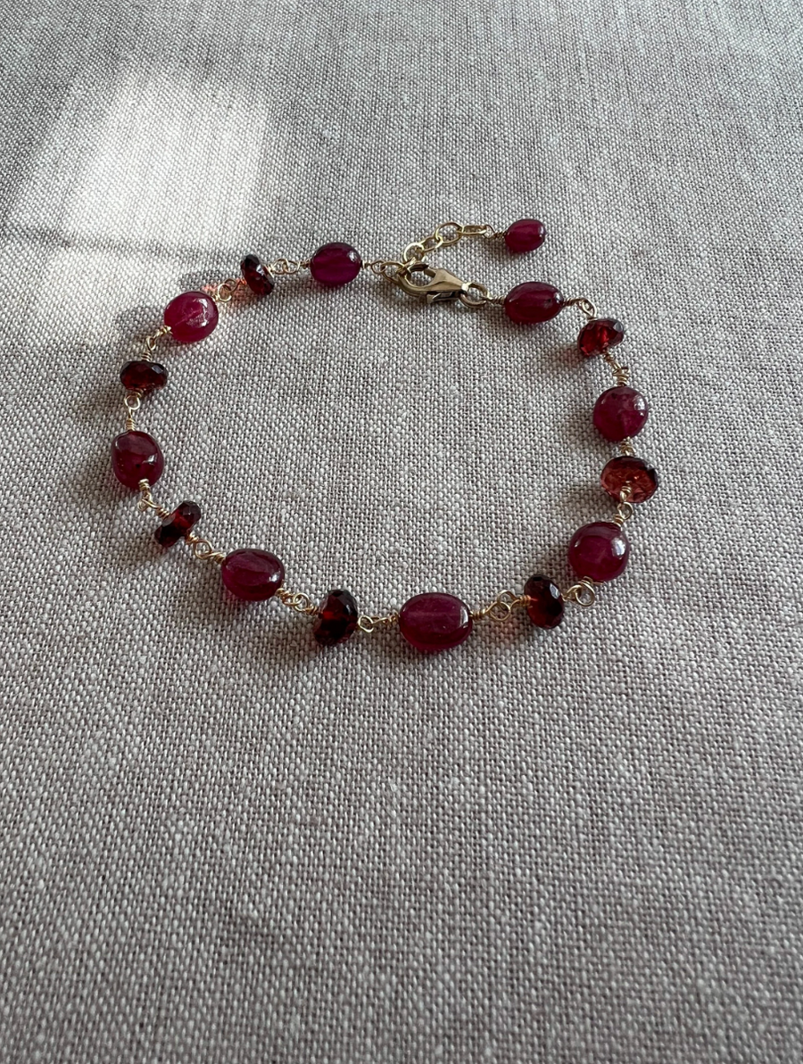Ruby and Garnet Bracelet
