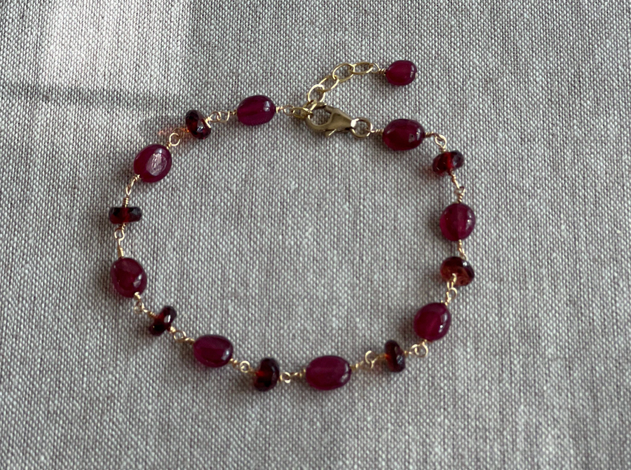 Ruby and Garnet Bracelet