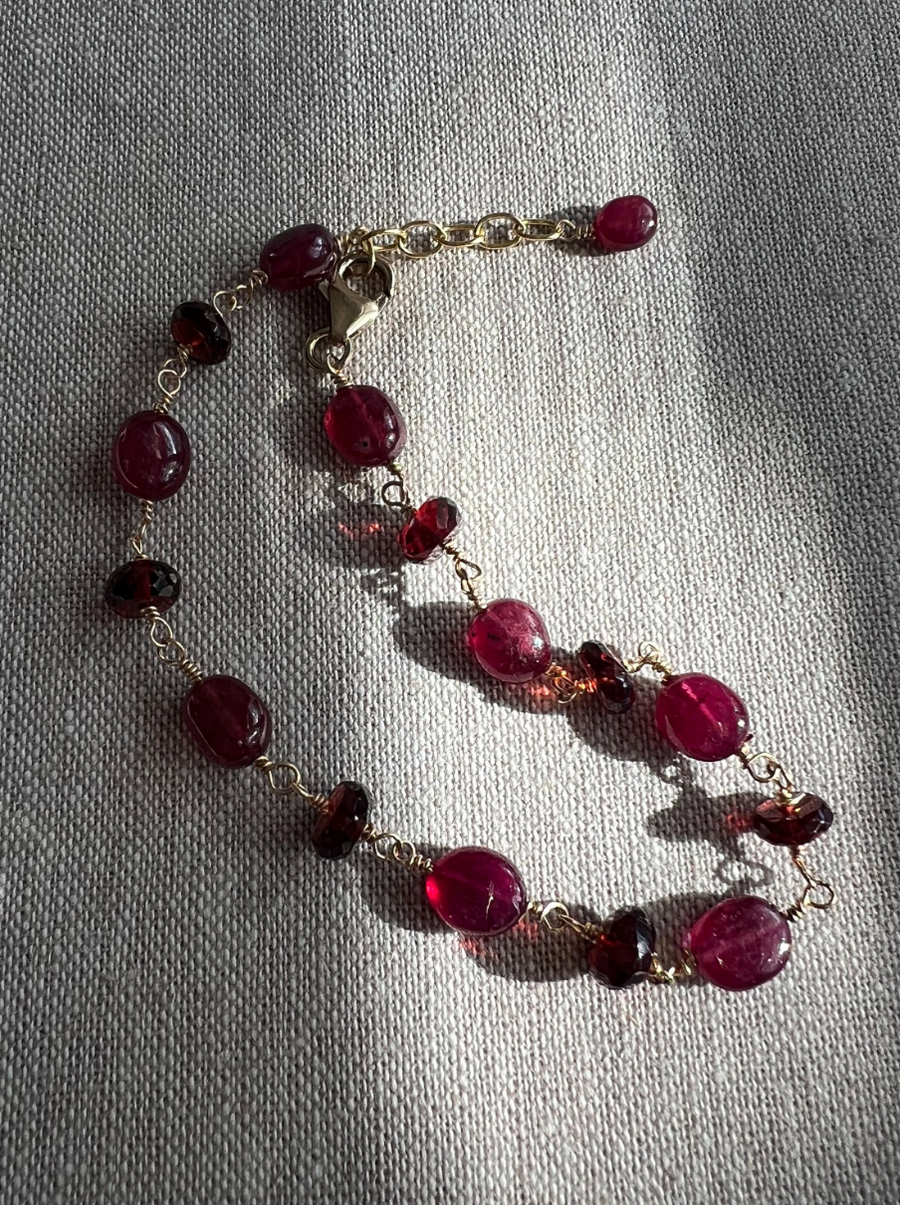 Ruby and Garnet Bracelet
