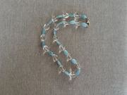 Aquamarine and Clear Quartz Necklace