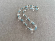 Aquamarine and Clear Quartz Necklace