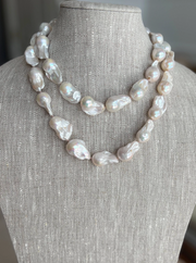 Long Baroque Pearl Necklace