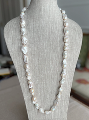 Long Baroque Pearl Necklace
