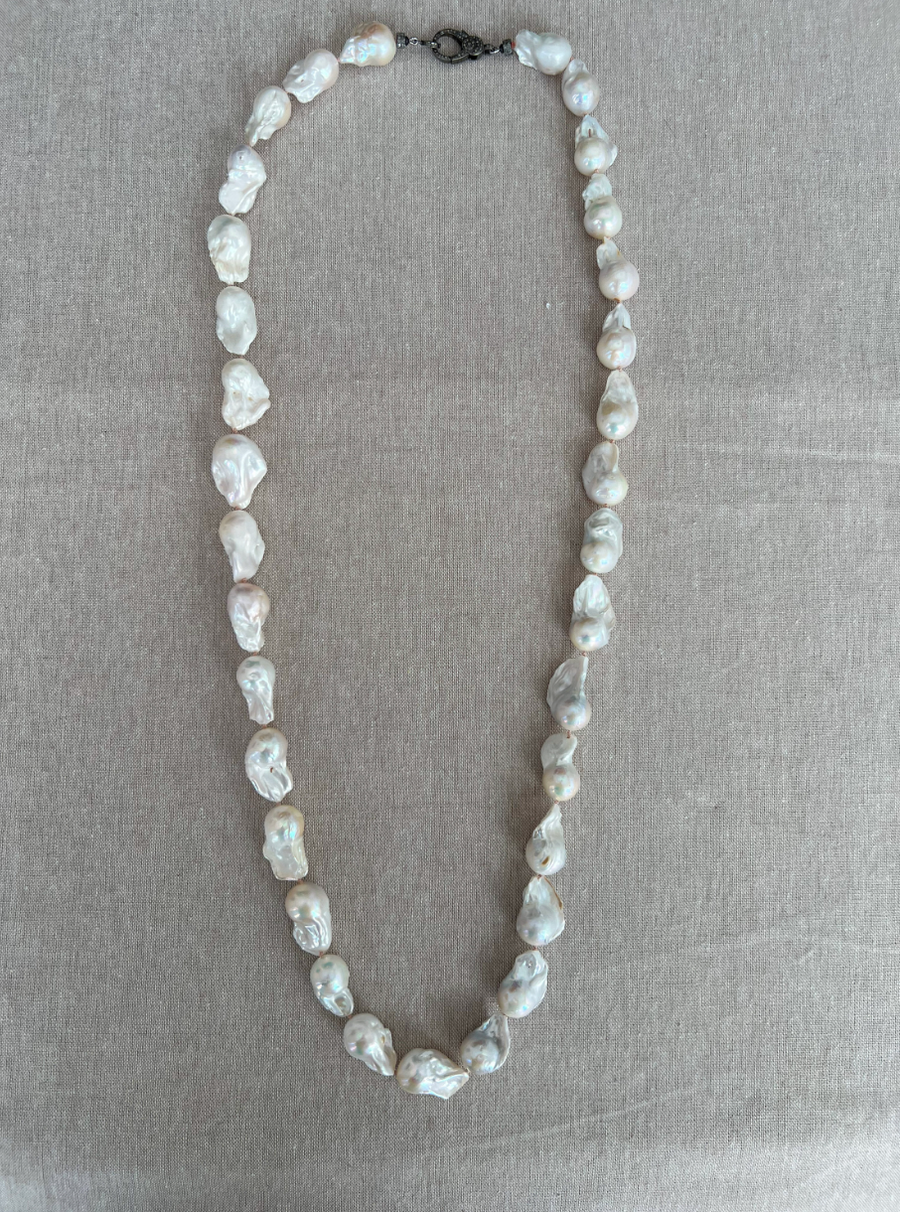 Long Baroque Pearl Necklace