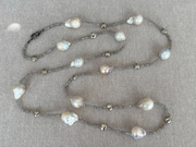 Baroque Pearl and Labradorite Necklace