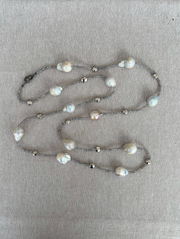 Baroque Pearl and Labradorite Necklace