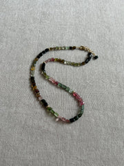 Tourmaline Necklace with Gold Accents