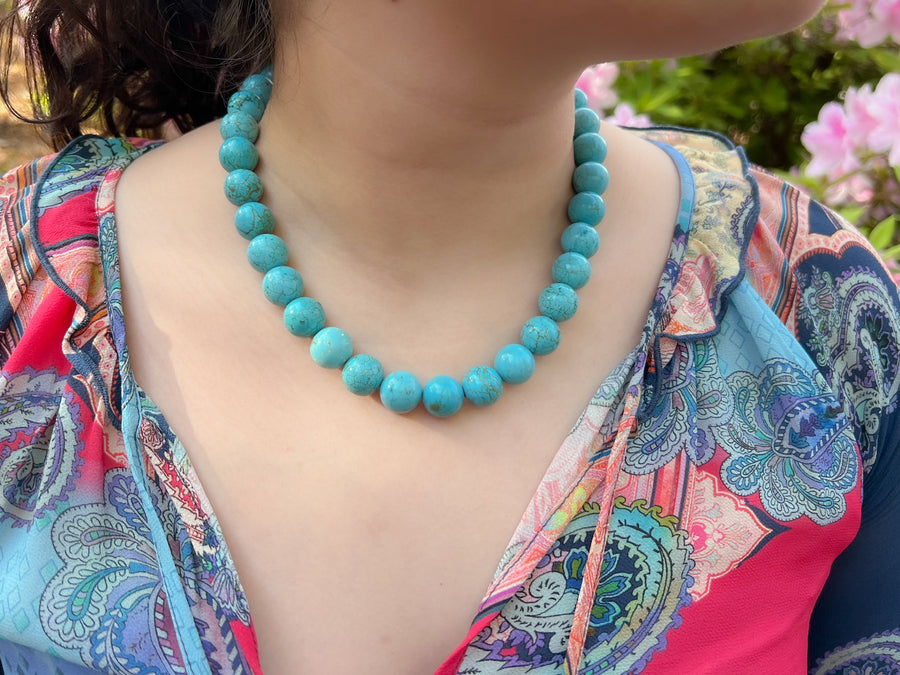 Turquoise Chunky Choker Necklace