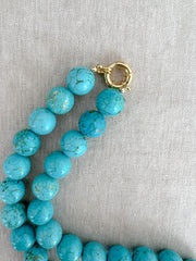 Turquoise Chunky Choker Necklace