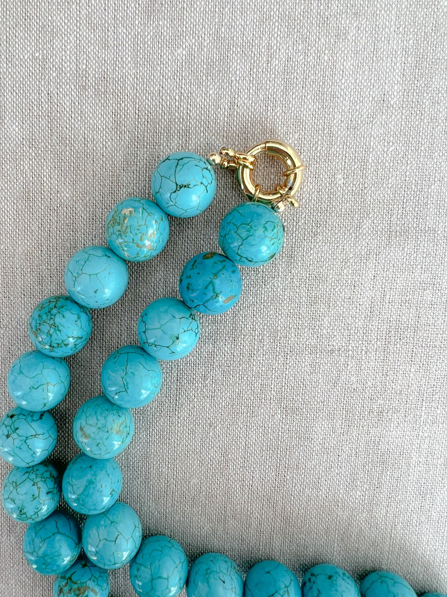 Turquoise Chunky Choker Necklace