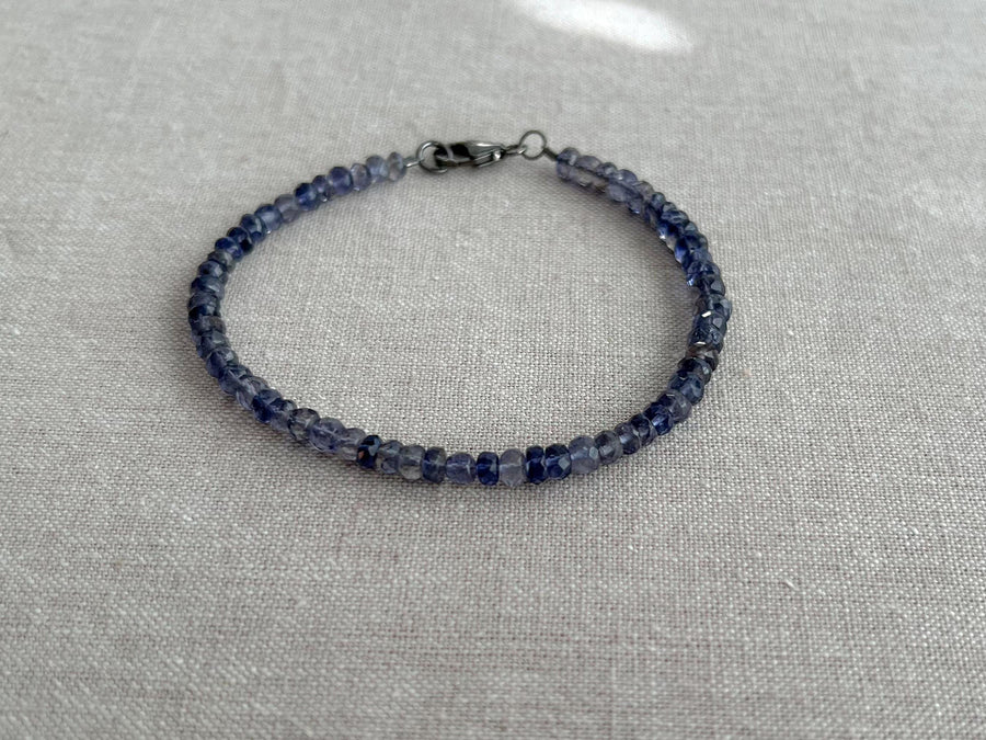Iolite Men's Bracelet, Unisex Iolite Bracelet