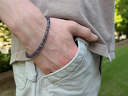 Men's Iolite Bracelet, Unisex Iolite Bracelet