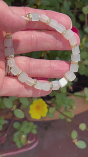 Moonstone Cubes Bracelet