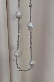 Baroque Pearl and Labradorite Necklace