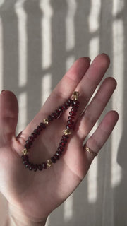 Garnet Bracelet with Gold accents