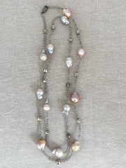 Baroque Pearl and Labradorite Necklace