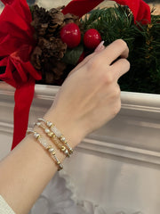 Crystal Bar Beaded Bracelet Moonlight